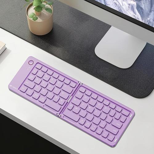 Foldable Bluetooth Keyboard, Ultra-Thin Portable Wireless Keyboard with Backlit, Lightweight for Laptop, iPad, iPhone, Android, Windows, Mac