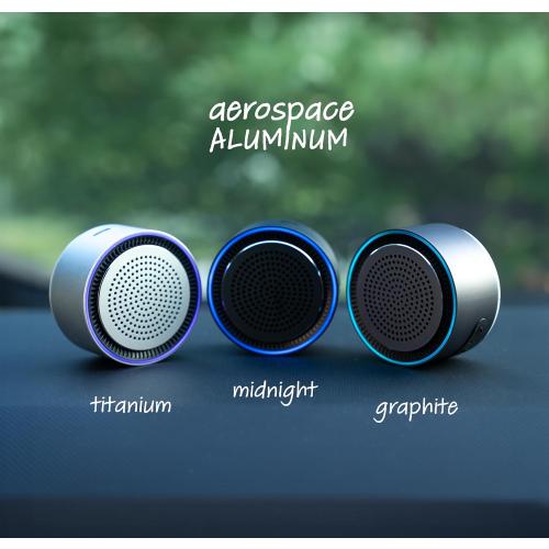 MagSound MagBeat Bluetooth Speaker with Magnetic Wireless Charger (Titanium), Portable Stereo Sync TWS, Booming Bass, Up to 10H, IPX7 Waterproof, Gift for Men