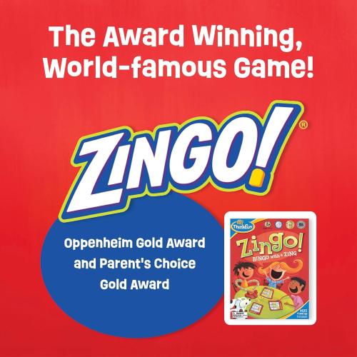 ThinkFun Zingo Bingo Award Winning Preschool Game for Pre-Readers and Early Readers Age 4 and Up - One of the Most Popular Board Games for Boys and Girls and their Parents (97700)