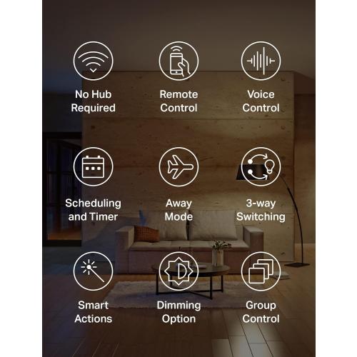 Kasa Smart 3 Way Dimmer Switch KIT, Dimmable Light Switch Compatible with Alexa, Google Assistant and SmartThings, Neutral Wire Needed, 2.4GHz, ETL Certified, No Hub Required, White (KS230 KIT v2)