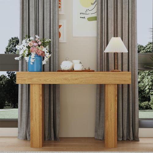 Console Table, Wooden Entryway Table, Rectangular Sofa Table Behind The Couch, Farmhouse Narrow Console for Entrance, Hallway, Living Room