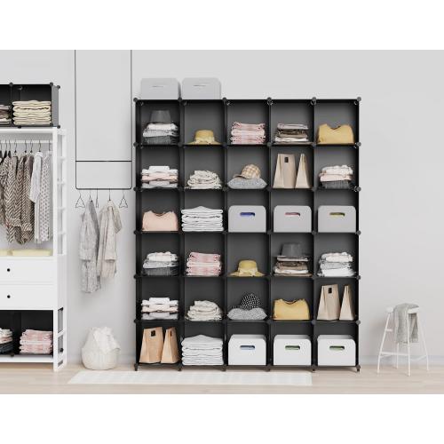 HOMIDEC Closet Organizers and Storage, 9 Cube Storage Organizer, Black