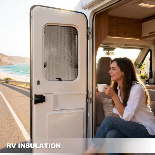 Reflective Insulation Foam,48 x 10 Ft Window Insulation for Summer Heat,Aluminum Foil Bubble Insulation Roll for Keep Heat,Window Insulation Kit for RV, Thermal Insulation Cover for Window.