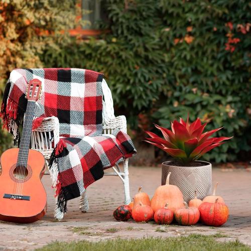 Velener Fake Agave Artificial Plant, Red Fake Plant for Room Decor, Unpotted Faux Agave Stems Plant for Fall Outdoor/Indoor Decor, 14 inches, Set of 2