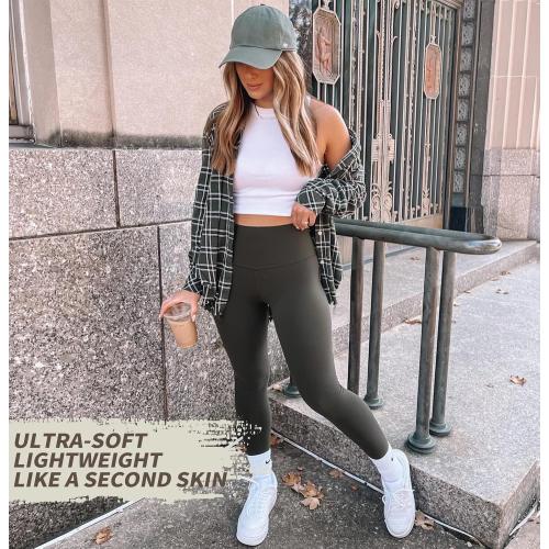 3 Pack Leggings for Women-No See-Through High Waisted Tummy Control Yoga Pants Workout Running Legging