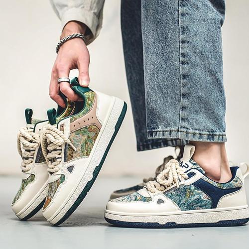 Size/8 Men Lightweight Non Slip Shoes Fashion Casual Versatile Board Shoes Color Blocking Design for Autumn and Winter Walking Sneaker