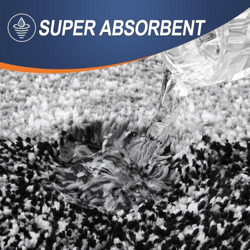 OLANLY Bathroom Rugs Mat 30x20, Extra Soft Absorbent Microfiber Bath Rugs, Rubber Backing, Quick Dry, Machine Washable Bath Mats for Bathroom Floor, Tub and Shower, Home Decor Accessories, Black