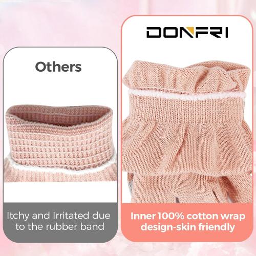 2 Pairs Cotton Moisturizing Gloves Overnight Touchscreen Fingers for SPA Dry Hands Hand Care Day and Night Moisturizing (Medium-Pink)