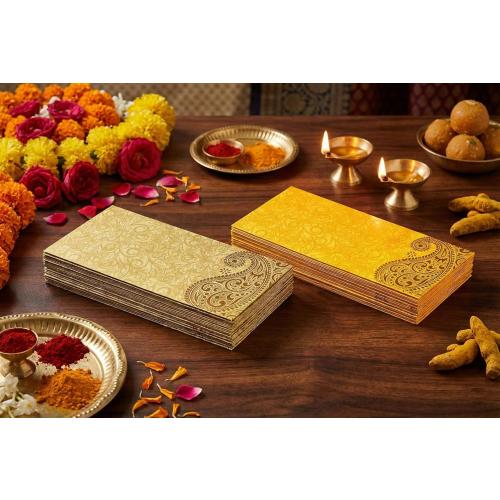 eSplanade Money Gift Envelopes Lifafa - Multi Color Pack of 50 - Perfect for Weddings, Invitations, Photos, Graduation, Baby Shower