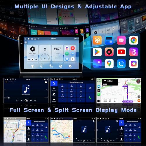4G 128G Car Radio for Toyota Prius 2010-2015, 9'' Incell Full Touchscreen Stereo Android 15 Wireless CarPlay Android Auto Bluetooth 5G WiFi EQ FM RDS GPS WiFi SWC AHD Backup Camera