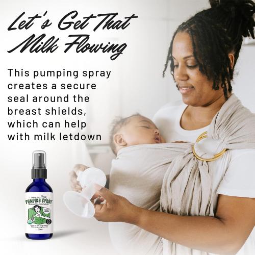 Legendairy Milk Pumping Spray 4 oz., Helps Sore Nipples & Clogged Ducts, Organic Lubricant for Breast Shields and Flanges, Vegan Breast Pump Spray, Natural & Lanolin-Free, Made in USA