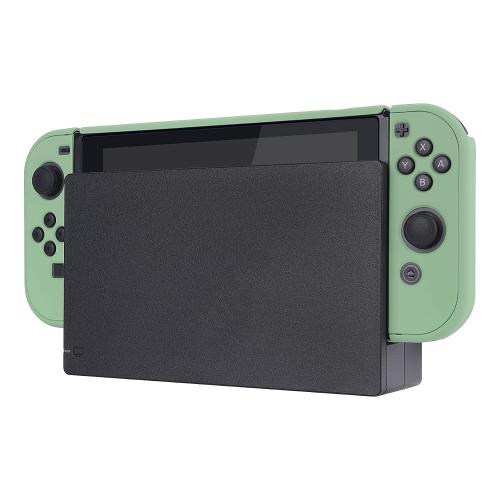 eXtremeRate PlayVital Back Cover for Nintendo Switch Console,Joycon Handheld Controller Separable Protector Hard Shell,Dockable Protective Case for Nintendo Switch - Matcha Green (NOT for Switch 2)