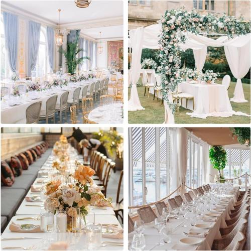 4 Pack Rectangle Tablecloth 90x132Inch White Washable Polyester Table Cover for Wedding Dining Table Buffet Parties Banquet Decoration（White）