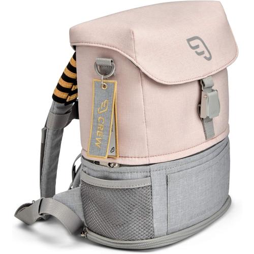 Stokke JetKids BackPack, Pink Lemonade - Expandable Design for Kids 2-7 Years Old - Easy-to-Clean, Water Repellent Fabric - Includes Pull-Out Seat Pad, Name Tag & Detachable Captain Stripes