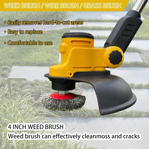 Cordless Weed Wacker for Dewalt 20V Battery with 4 Types Blades, Brushless Motor, Lightweight Grass Trimmer/Brush Cutter for Lawn, Yard and Bush Trimming（No Battery）