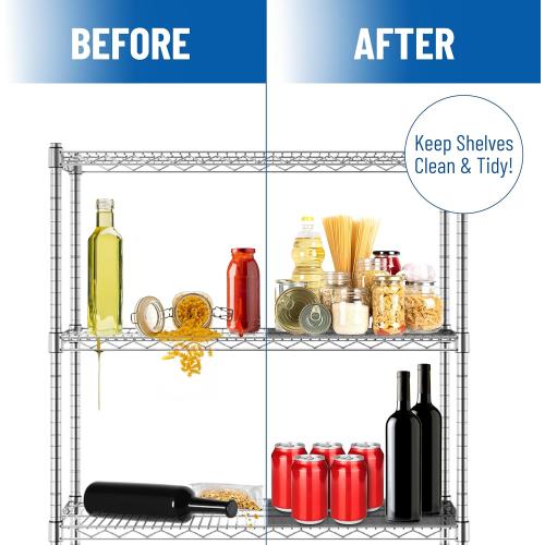 Sterling Shelf Liners Wire Rack Covers: Long-Lasting Shelf Liner Cover for Wire Shelving: Premium Cover Mats for Shelves in Pantry, Closet, etc: 18x36 Inch: Graphite, Set of 4