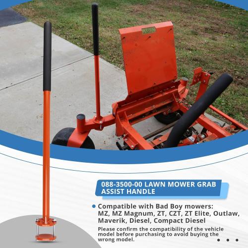 Mowers Mount Assist Handle Kit Compatible with Bad Boy Mowers Orange, Replace OE for 088-3500-00