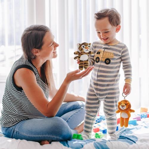 Tezituor 6-Pack Small Stuffed Animals Bulk Plush Toys, 6 Mini Cute Stuffed Animal Keychains for Kids, Mini Plushies Bulk Stuffed Animals for Christmas, Easter, Birthday, Party and Decor