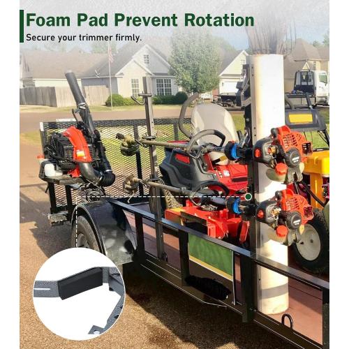 ELITEWILL Weed Eater Rack for Trailer, 3 Place Open Trailer Trimmer Rack Weedeater Rack Holder for Landscape Truck with 3 Individual Locks Lawn Equipment Organization Storage Accessories