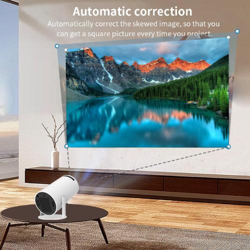 Vikye 5G WiFi6 MiniProjector with 1080P Resolution, Auto Focus, and WiFi6 Technology for PC (US Plug)