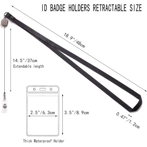 Cute Lanyard id Holder Durable Retractable Lanyards for ID Badges,Waterproof ID Badge Holder for Cruise Ships Key Cards (Cool Marble)