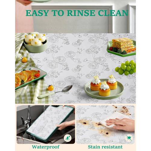 Shelf Drawer Liner for Kitchen Cabinets Non-Adhesive Shelf Liner Paper Non-Slip Strong Grip Drawer Liner Cabinet Liners Thickened Easy to Clean for Tool Box Pantry (Flower, 12In x 10FT), Gray