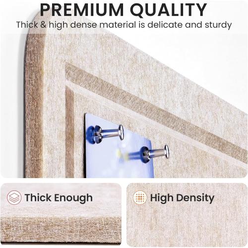 Size 48 X 36 Large Bulletin Board, 48 X 36 Inches Felt Cork Board with 40 Pushpins, Foldable Felt Notice Pin Board Photo Display Board with Self-Adhesive Tape for Office Home School
