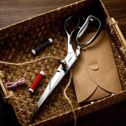 TONMA Fabric Scissors [Made in Japan] 12 inches Professional Tailor Sewing Scissors for Fabric Cutting, Commercial Heavy Duty Stainless Steel Dressmaking Shears for Leather, Mirror Finish