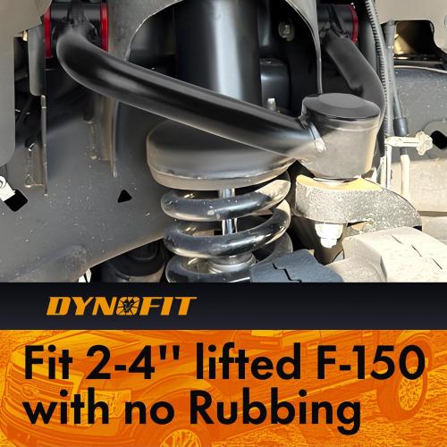 Dynofit F150 Upper Control Arms for 2-4 Leveling Kit, Front Suspension Tubular Control Arm for 2004-2020 Ford F-150, Ball Joint Angle Correction for Lift Kit & Off-Road Performance, Set of 2 Pcs