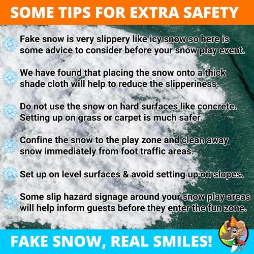 PARTY GOAT Instant Snow Powder for Sensory Play & Decor. 18oz Makes 7 Gallons of Fake Snow. Up to 400 Aritifical Snowballs. Outdoor & Indoor use. Just Add Water. Magic Fun for Kids