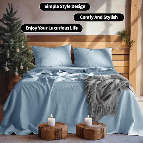 Linen set blue
