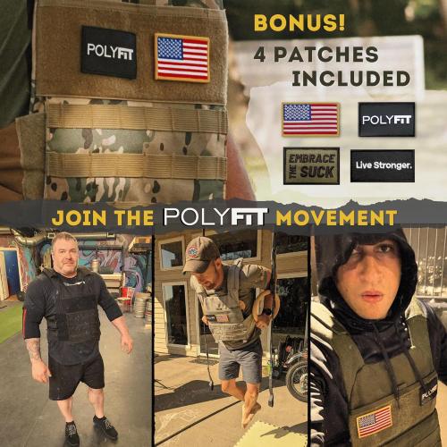 POLYFIT (Fortify) Weighted Vest for Strength and Endurance Training, Rucking, Fitness Workouts, Running, WODs missing weights