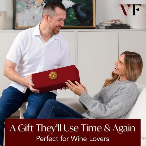 Rechargeable Electric Wine Bottle Opener - Charging Base and Foil Cutter Included with Automatic Wine Opener - Electric Corkscrew for Easy Cork Removal - Best Gift for Wine Lover (White & Rose Gold)