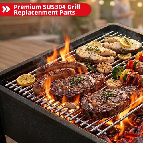 Grill Grates 66032 Flavorizer Bars for Weber Genesis II Grill Parts GS4 | 66095 Cooking Grates & 66795 Heat Deflector for Weber Genesis ii E-310 E-315 S-335, Stainless Steel