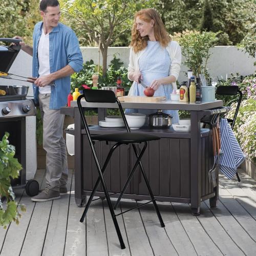 Folding Bar Stool with Back, Tall Foldable Stool Chair Portable Adult Folding Chair Counter Height Seat Leather Padded Kitchen Shop Comfortable and Sturdy (2PCS, 25.5 inch)