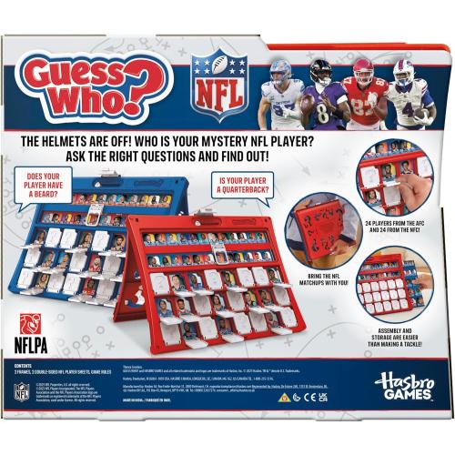 Guess Who? NFL Edition Board Game | Officially Licensed NFL Game for Kids and Families | Ages 6  | 2 Players | 15 Mins. | Football Games