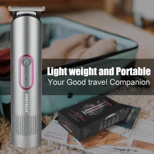 Color Grey PRITECH Pubic Hair Trimmer Women - Rechargeable Bikini Trimmer for Women Sensitive Skin, Wet & Dry Use, Pain-Free Electric Razor&Shaver with Standing Recharge Dock, Ideal Gift, Aurora Gray