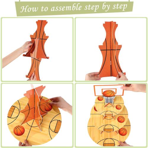 Nuenen Basketball Theme Cupcake Stand Party Decorations,3 Tier Sports Theme Party Favor Display Cupcake Holder Basketball Baseball Sports Birthday Tower Centerpieces for Table Decor Supplies