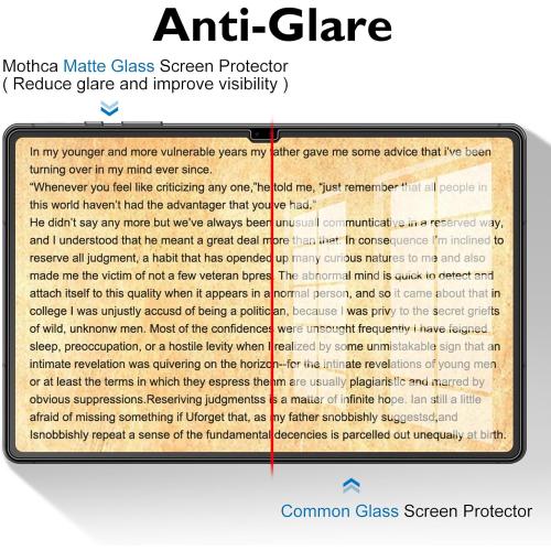 Mothca Matte Glass Screen Protector for Galaxy Tab S10 Ultra / S9 Ultra / S8 Ultra 14.6-inch with Easy Installation Frame, Anti-Glare & Anti-Fingerprint, 9H Hardness Tempered Glass, Smooth as Silk
