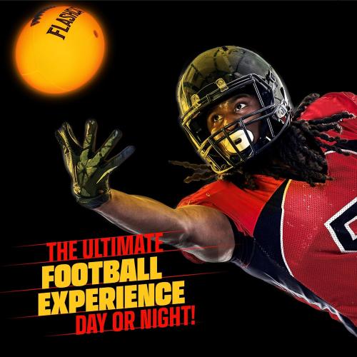 Light Up Football - Glow in the Dark Ball - NO 6 - Boys Gifts - Outdoor Sports, Birthday Gifts for Boys 8-15  Year Old - Kids Teenage Youth Gift Ideas - Boy Toys Stuff Ages 8 9 10 11 12 13 14 15