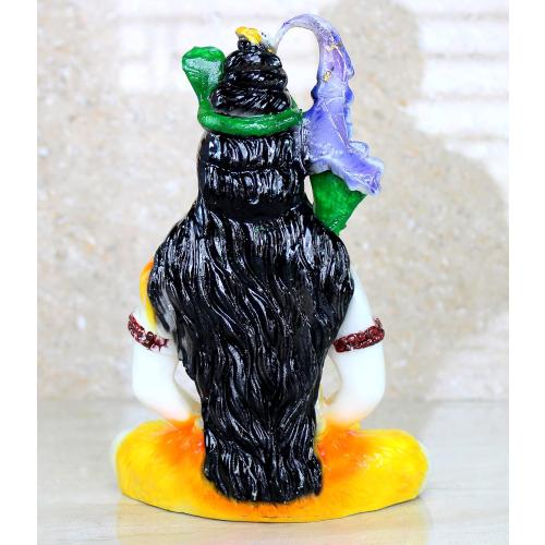Esplanade Resin Shiva Shiv Adiyogi Natraj Idol Murti Figurine for Pooja at Home and mandir - 9 Inches - Multi