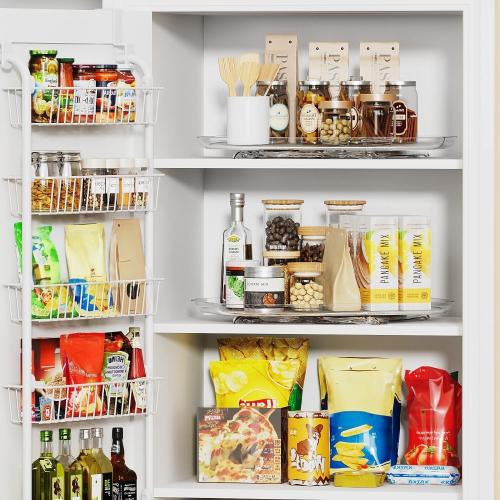 LAMU Lazy Susan Organizer 14.56''x11'' for Refrigerator Organizers and Storage Fridge Organization, Turntable Condiment Organizer for Kitchen, Table Top, Cabinet, Pantry, Countertop, 1 Pack