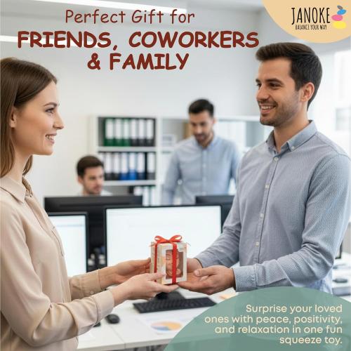 Funny Stress Balls for Adults - Zen Style Squishy Squeeze Toy, Hilarious Gag Gift for Coworkers, Men & Women – Unique Stress Relief Desk Toy