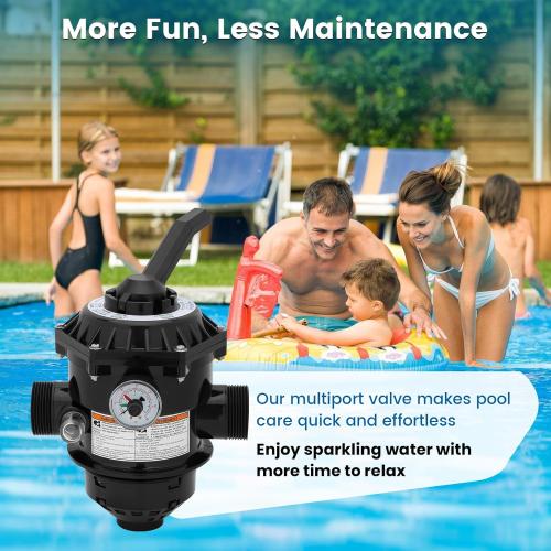 272526 Sand Filter Multiport Valve Replacement for Pentair 262506 1-1/2 Inch 6-Way Clamp Style, Compatible with Tagelus/Sand Dollar/Meteor Pool Sand Filter, Multi Port Valve