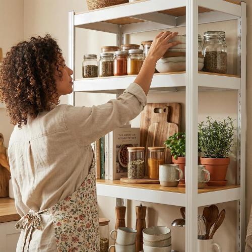 Durstruct 5 Tier White Metal Shelving Unit 1500LBS 24 W×16 D×60 H | Adjustable Storage Utility Rack Heavy Duty Shelves Organization Multipurpose Shelf for Pantry Closet Kitchen Garage Bathroom