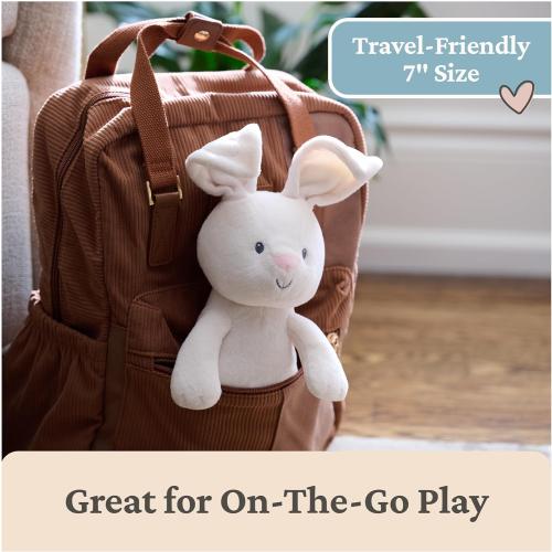 GUND Baby Peek-a-Boo Flora Bunny Plush, Bunny Rabbit Stuffed Animal, Baby Toy for Ages 0 and Up, Cream, 7 (Batteries Not Required)