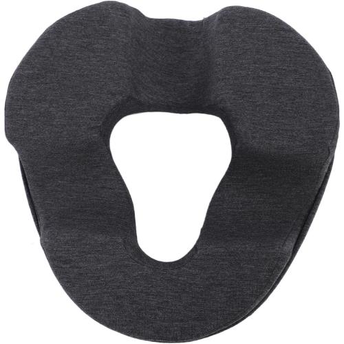 Face Down Pillow with Memory Foam, Soft Ergonomic Design for Comfortable Sleeping, Ideal for Home and Beauty Salon Use, Features Hollow Breathable Holes (Dark Gray)