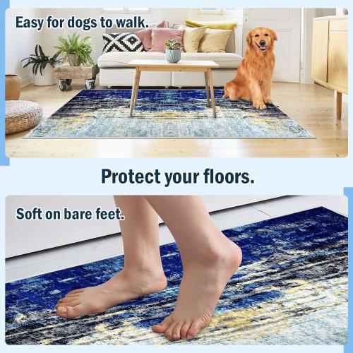 NuLoom Runner Rugs 2' 8 x 8', Non Slip Non Shedding Carpet Area Rugs with TPR Rubber Backing, Low Pile Rugs for Indoor Bedroom Bathroom Living Room Aisle Hallway Balcony Entryway