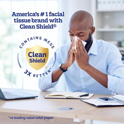 Kleenex Lotion Facial Tissues with Coconut Oil, 8 Flat Boxes, 180 Tissues Per Box, 3-Ply