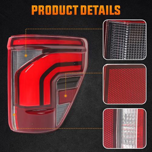 Right Tail Light for Ford F150 2024 2025 Rear Brake Lamp W/O Onboard Scales | MIEF ROD Passenger Side Taillight W/Blind Spot (W/O Module) Replacement for RL3Z13404C